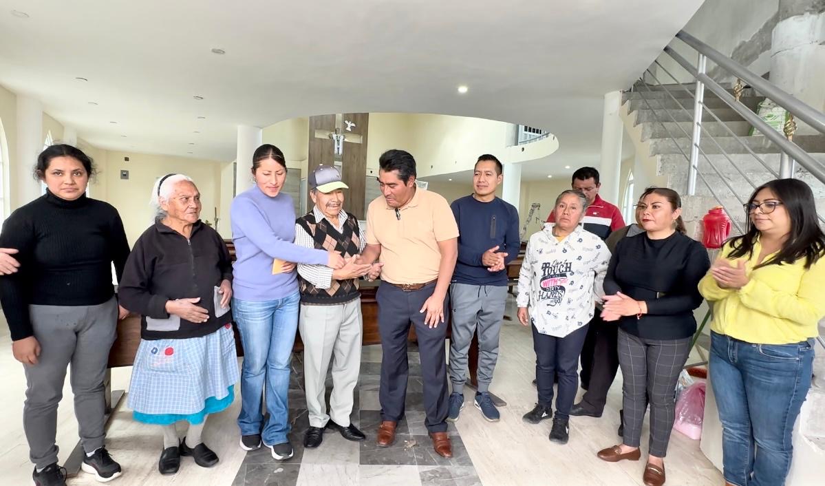 Apoya Hildeberto Pérez la Restauración de la Capilla de Buena Vista en Zacatelco
