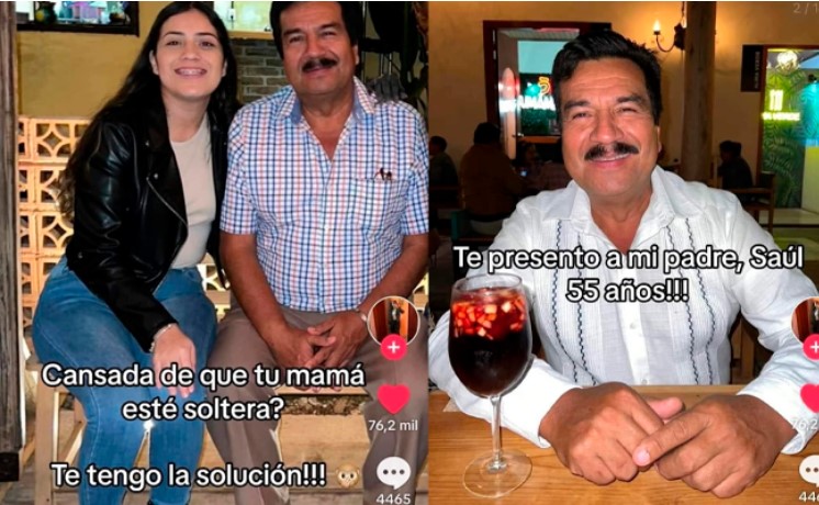 Le busca pareja a su papá y se vuelve viral en redes sociales