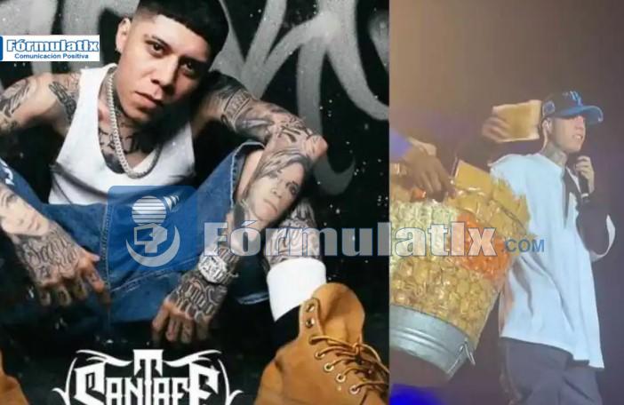 El cantante Santa Fe Klan compra todos los chicharrones a un vendedor en su concierto