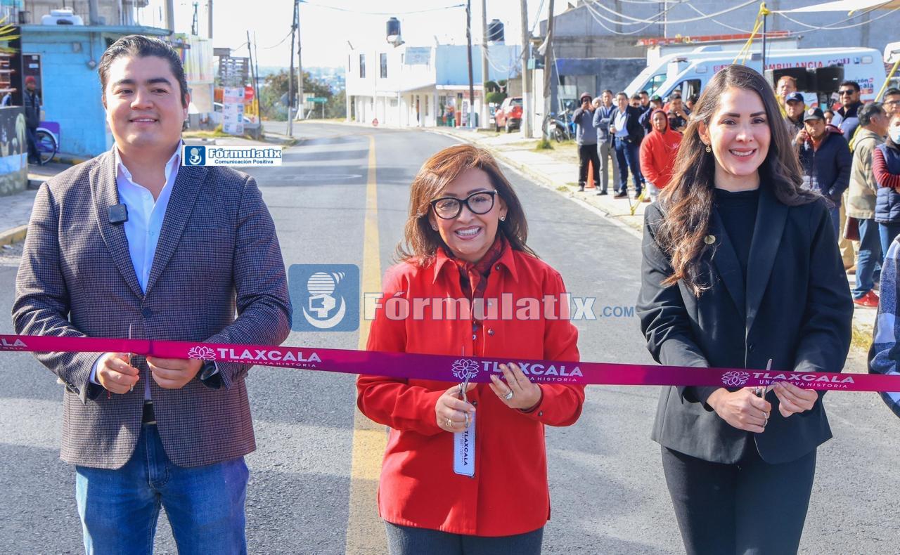 GOBERNADORA ENTREGA OBRAS DE REHABILITACIÓN DE CARRETERA DE ACCESO A AMAXAC