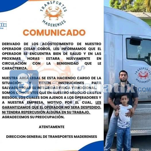 No perderá su trabajo el trailero que lloró por miedo a quedarse sin empleo