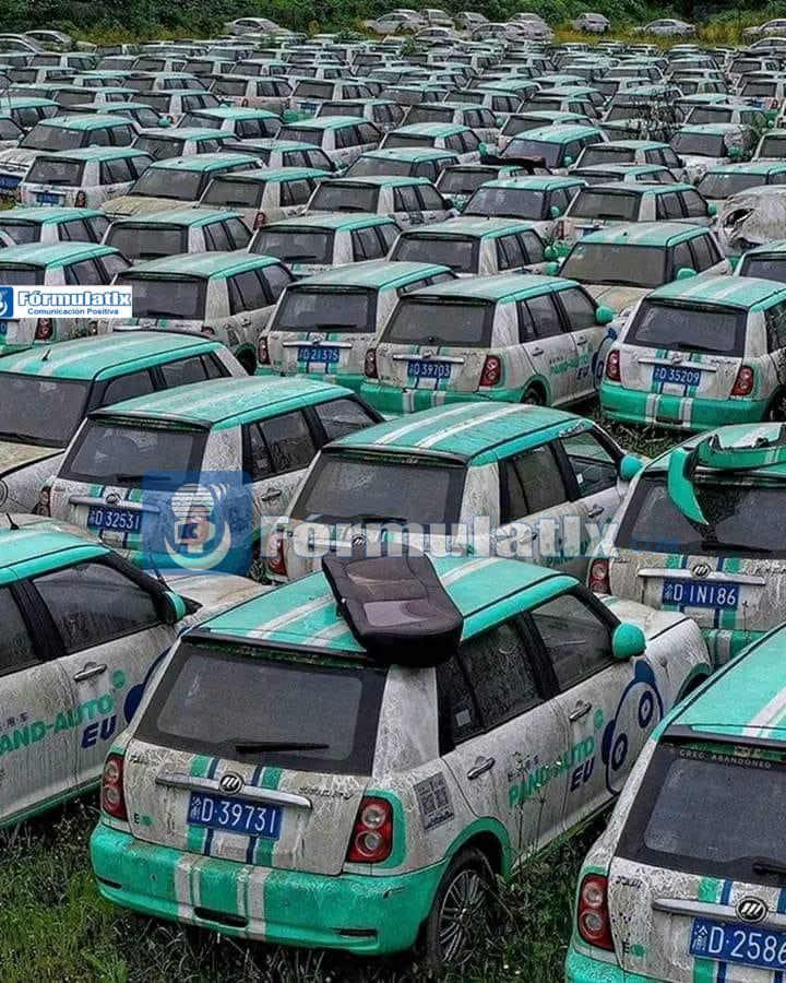 En China existe un cementerio de autos nuevos chinos de la marca LIFAN