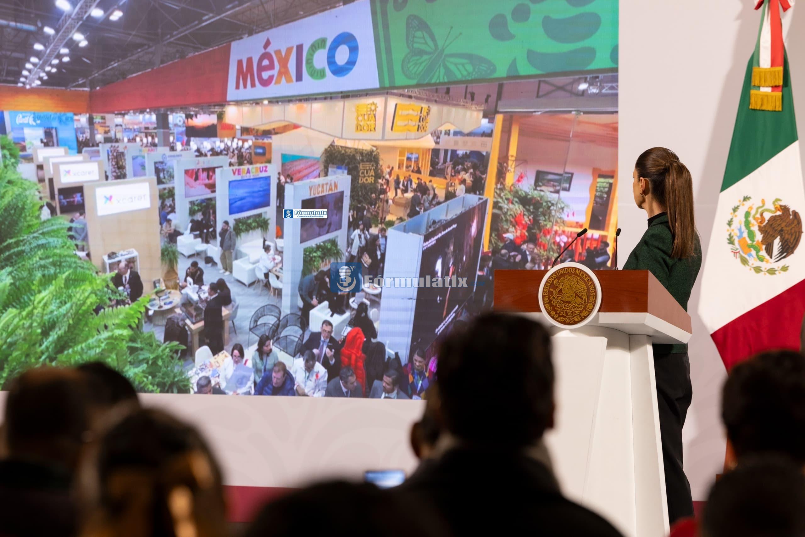 SECRETARIA DE TURISMO FEDERAL DESTACA EN MAÑANERA LA PRESENCIA DE ESTADOS EN LA FITUR 2025