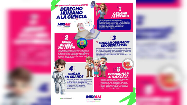 Presenta Miriam Martínez iniciativa de adición constitucional para garantizar el derecho humano a la ciencia