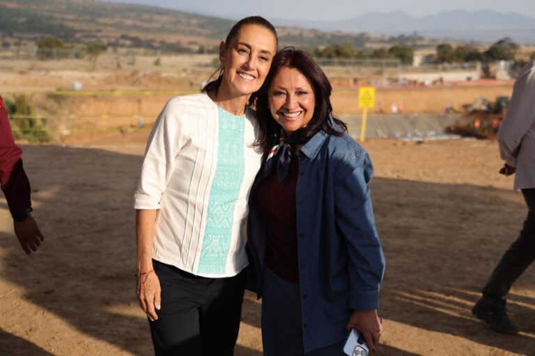 LA PRESIDENTA CLAUDIA SHEINBAUM Y LA GOBERNADORA LORENA CUÉLLAR SUPERVISAN AVANCES EN PLANTAS DE TRATAMIENTO EN TLAXCO