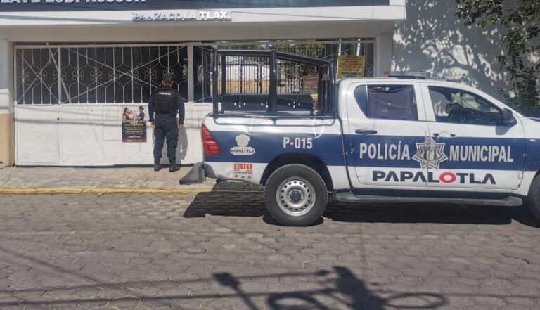 Gobierno de Papalotla activa operativo de seguridad para vigilar instituciones educativas en período vacacional